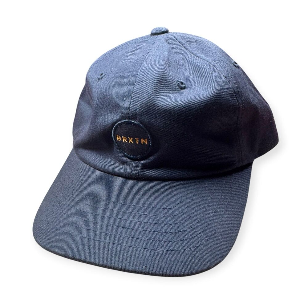 Brixton Dark Navy Snapback Hat Logo Adjustable Skater Hat Baseball Cap